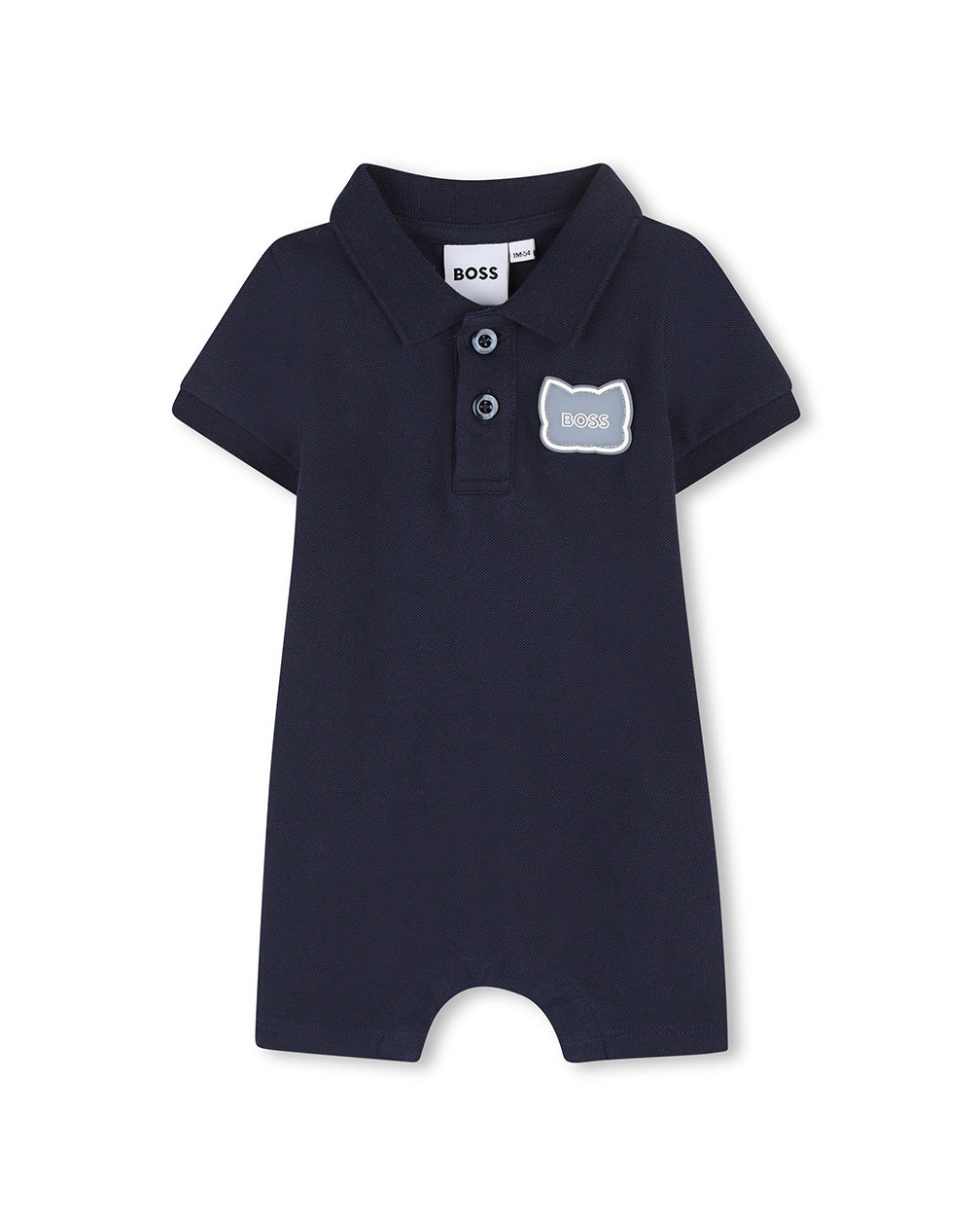 Boss Kids Tutina Blu Marine con Logo per Neonati