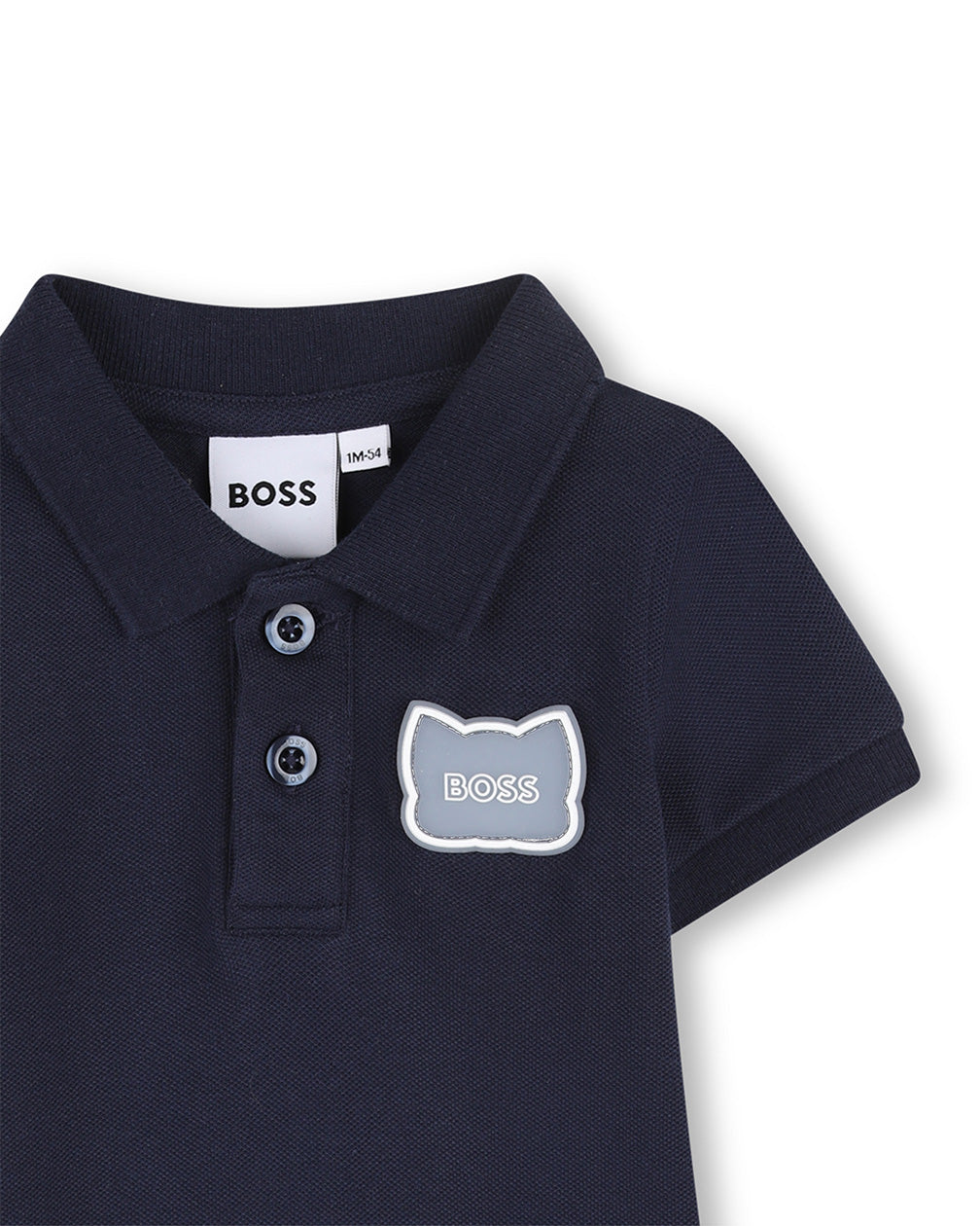 Boss Kids Tutina Blu Marine con Logo per Neonati