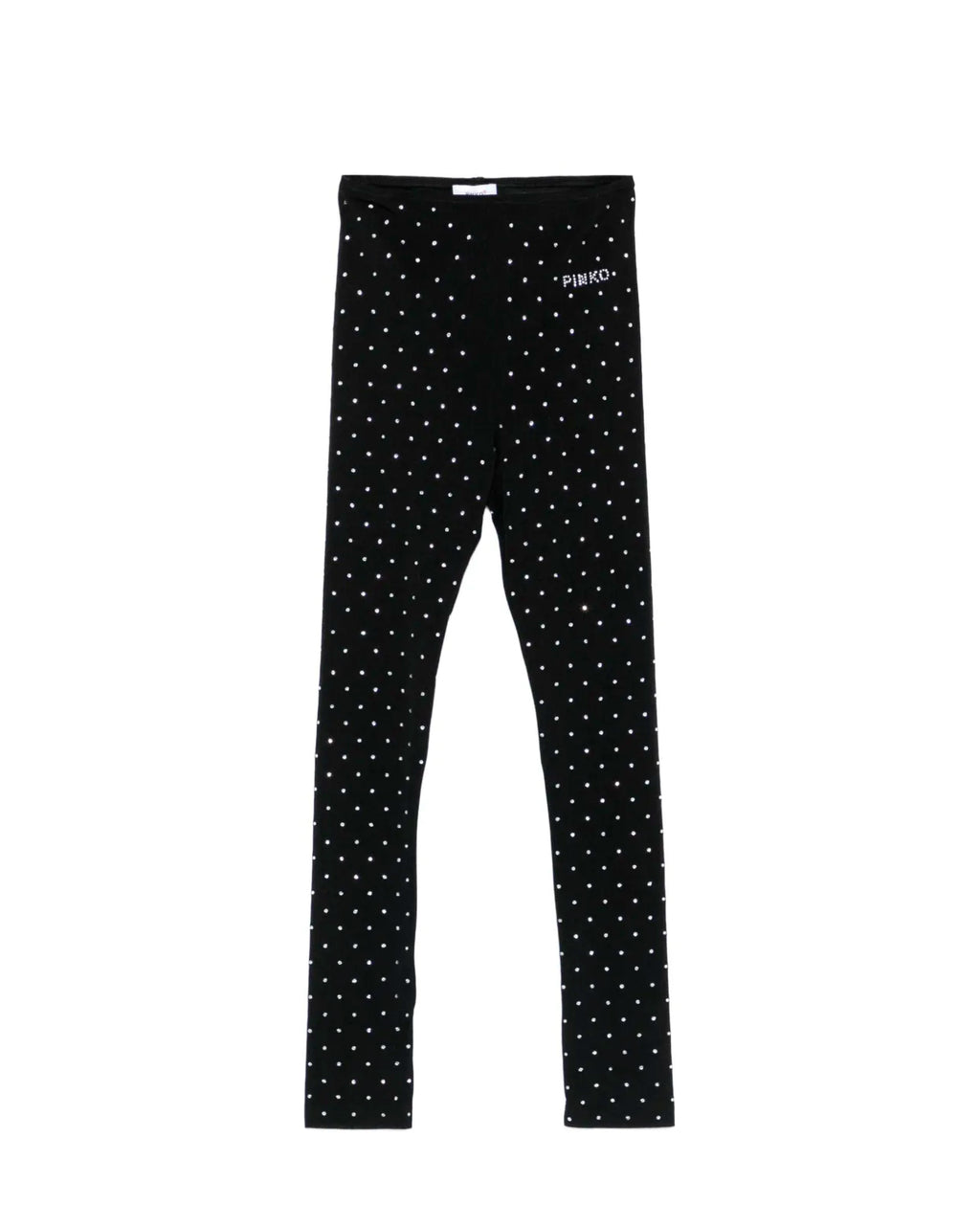 Pinko Kids Leggings Nero con Strass per Bambine