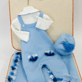 Le Coconne Corredino Celeste con Pagliaccetto per Neonati