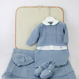 Le Coconne Corredino Celeste con Tutina per Neonati