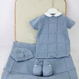 Le Coconne Corredino Celeste  con Pagliaccetto per Neonati