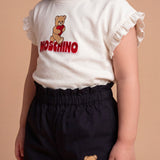 Moschino Kids T-Shirt con Teddy Bear Bianco per Neonate