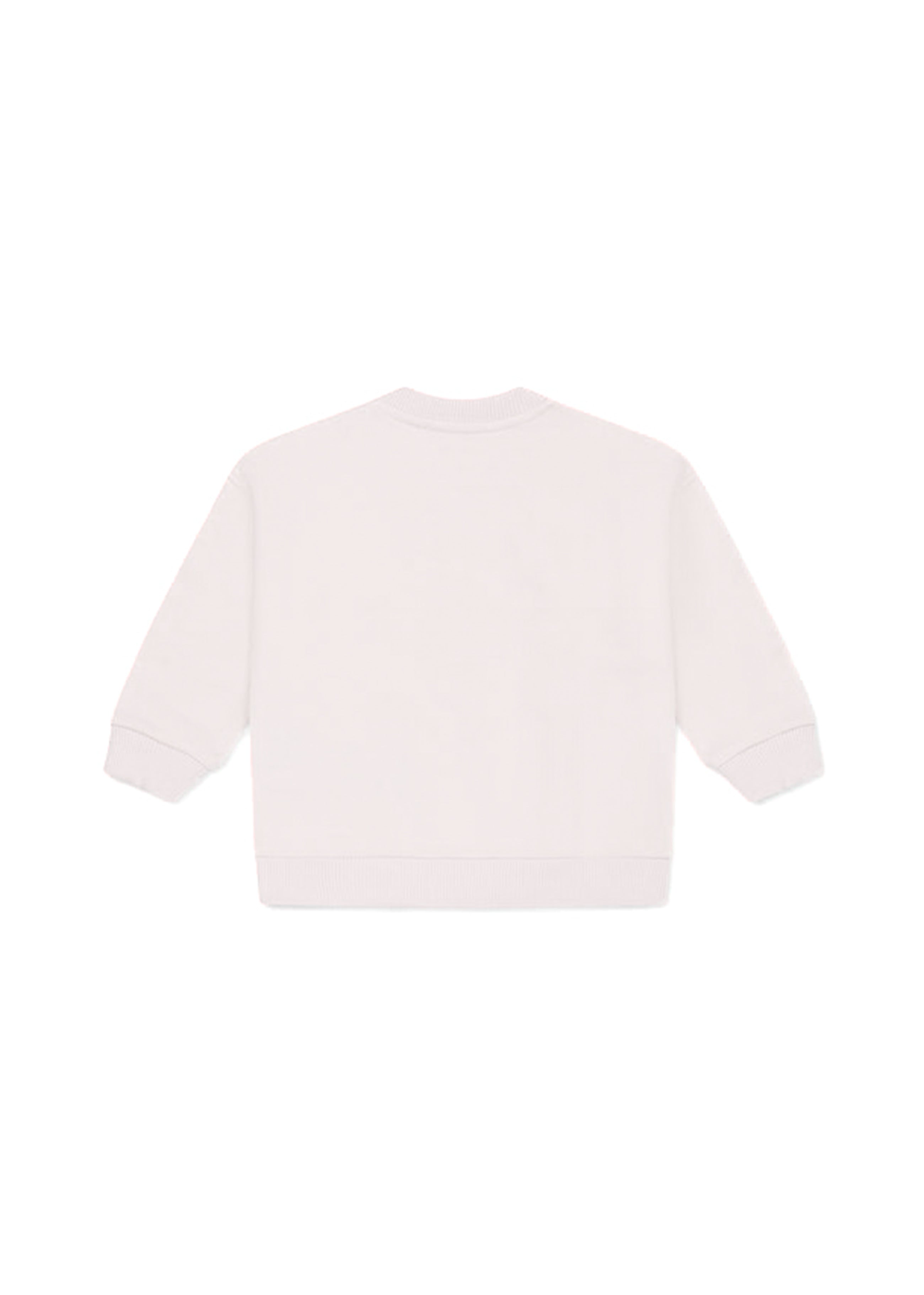 Moschino Kids Felpa Panna con Stampa Colorful per Neonate