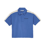 Palm Angels Kids Polo Blu con Logo per Bambini