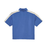 Palm Angels Kids Polo Blu con Logo per Bambini