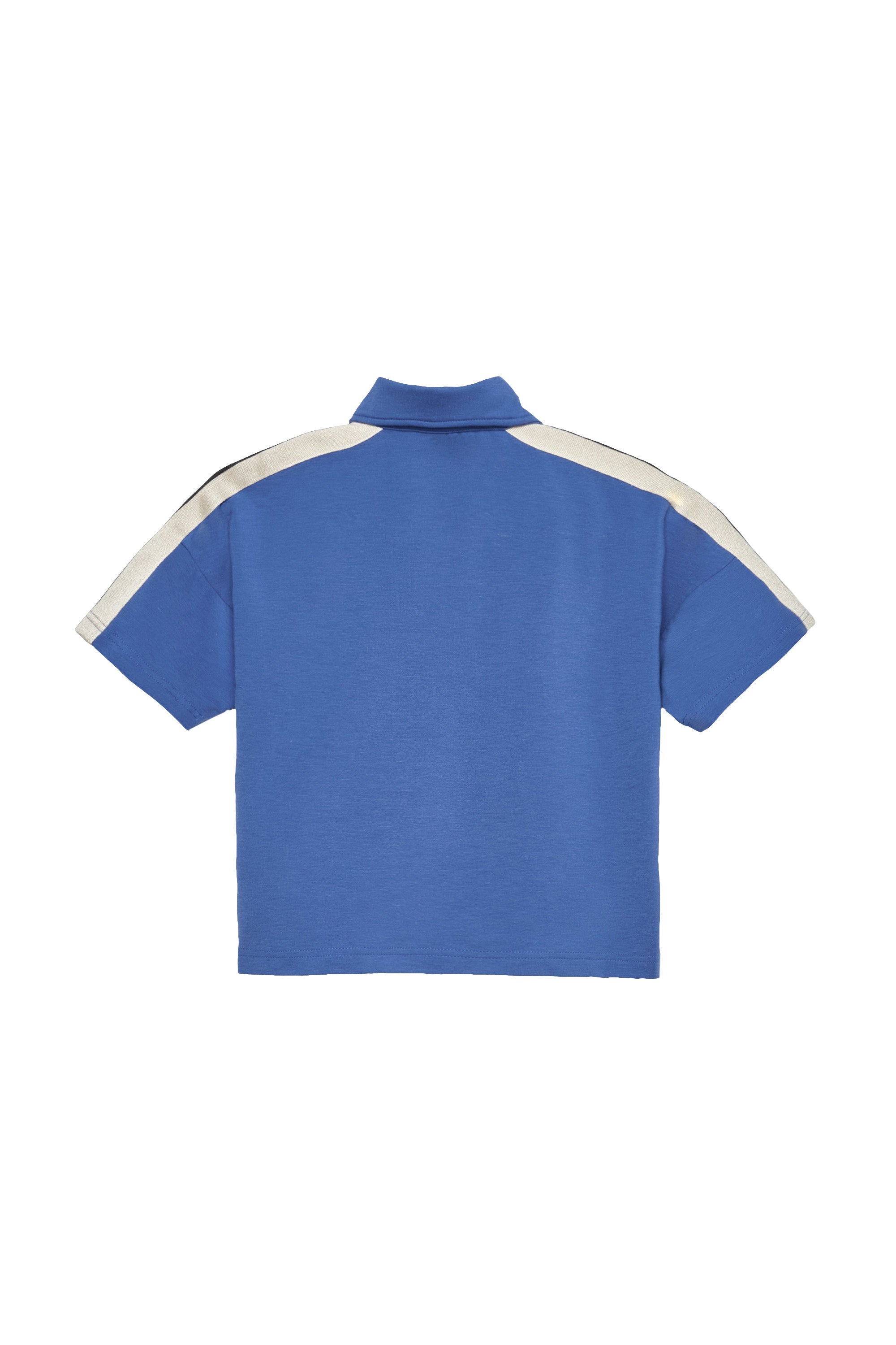Palm Angels Kids Polo Blu con Logo per Bambini