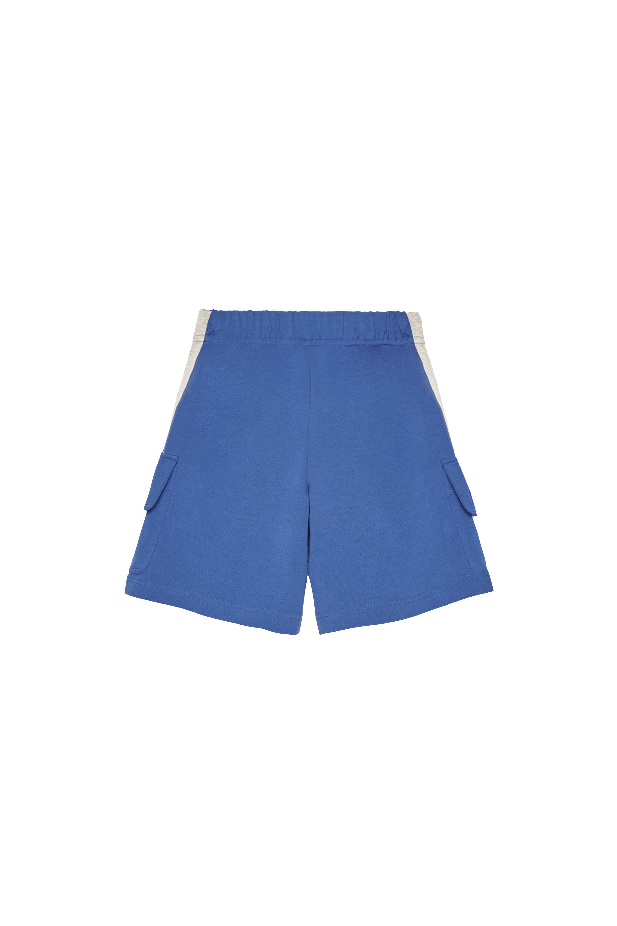 Palm Angels Kids Short Cargo Blu con Logo per Bambini
