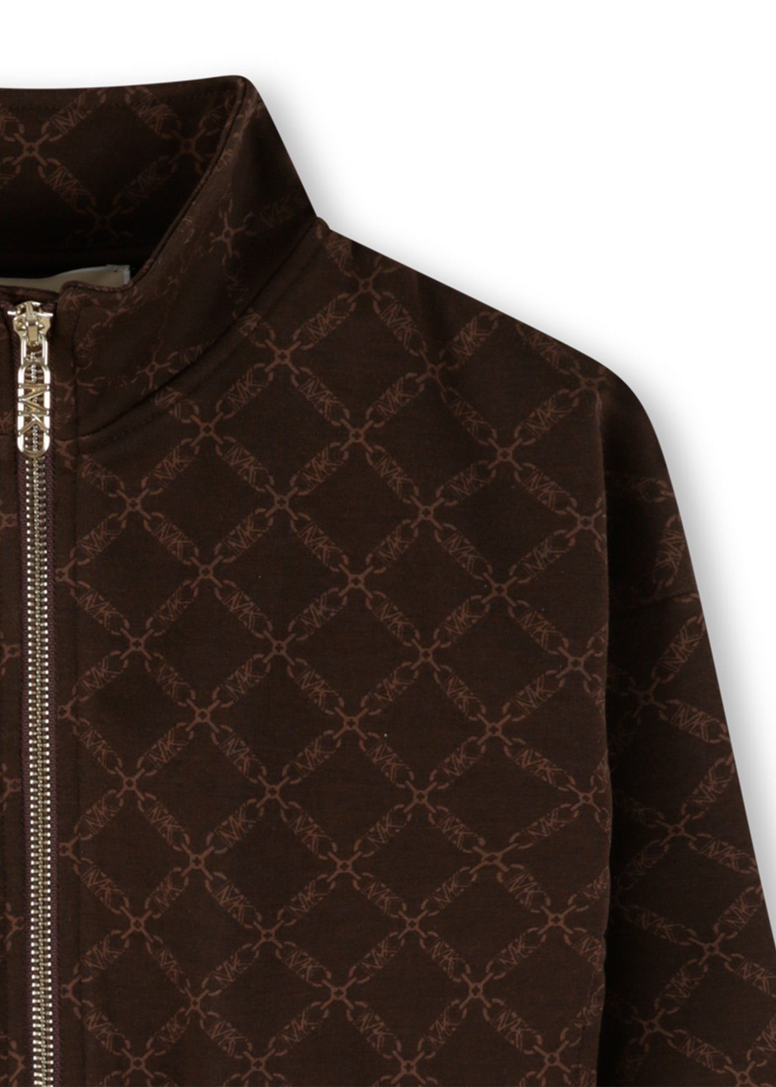 Michael Kors Kids Cardigan Marrone con Zip per Bambine