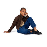 Michael Kors Kids Cardigan Marrone con Zip per Bambine