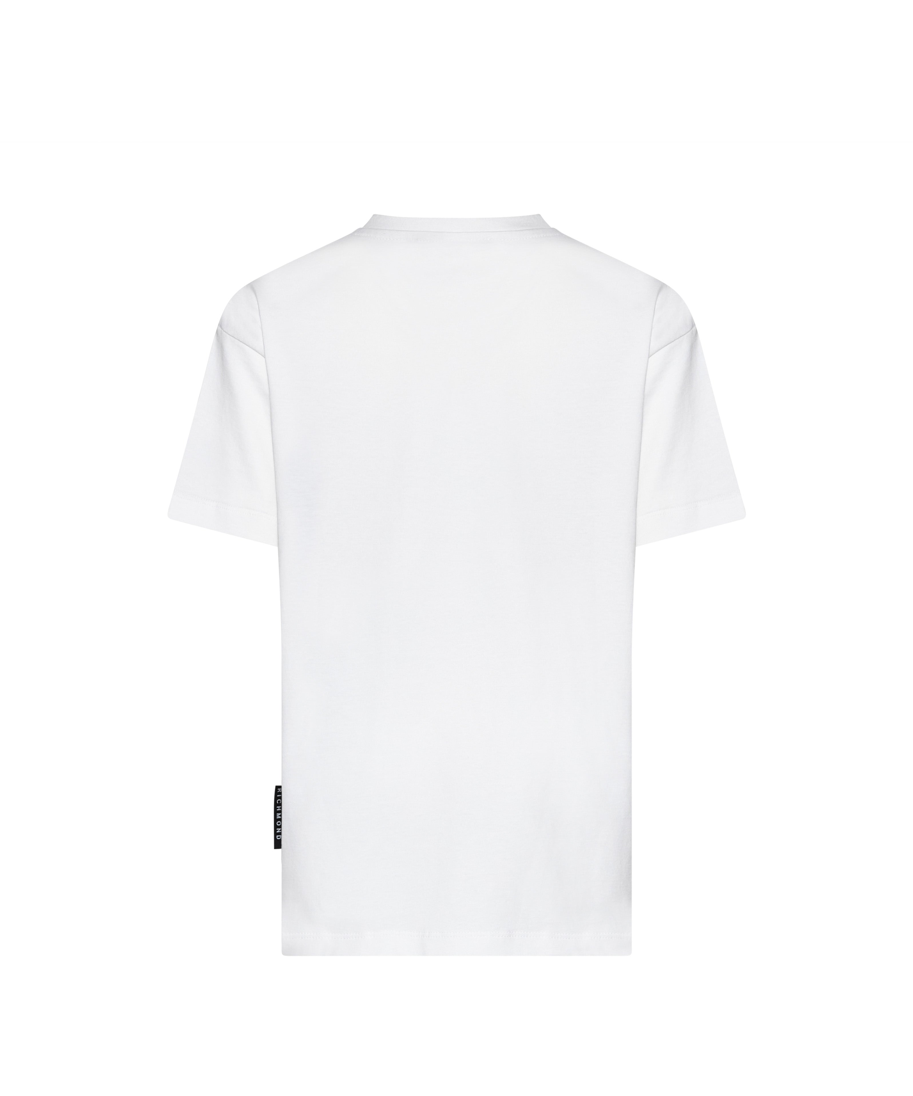 John Richmond Kids T-Shirt Bianco con Ricamo per Bambini