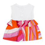 Emilio Pucci Kids Abito Bianco/Fantasia per NeonateEmilio Pucci Kids Abito Bianco/Fantasia per Neonate