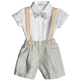 Barcellino Kids Completo 3 pz Bianco e Avion per Neonati