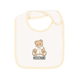 Moschino Kids Set Nascita Beige con Tutina, Cappellino e Bavaglino con Stampa Teddy Bear Unisex