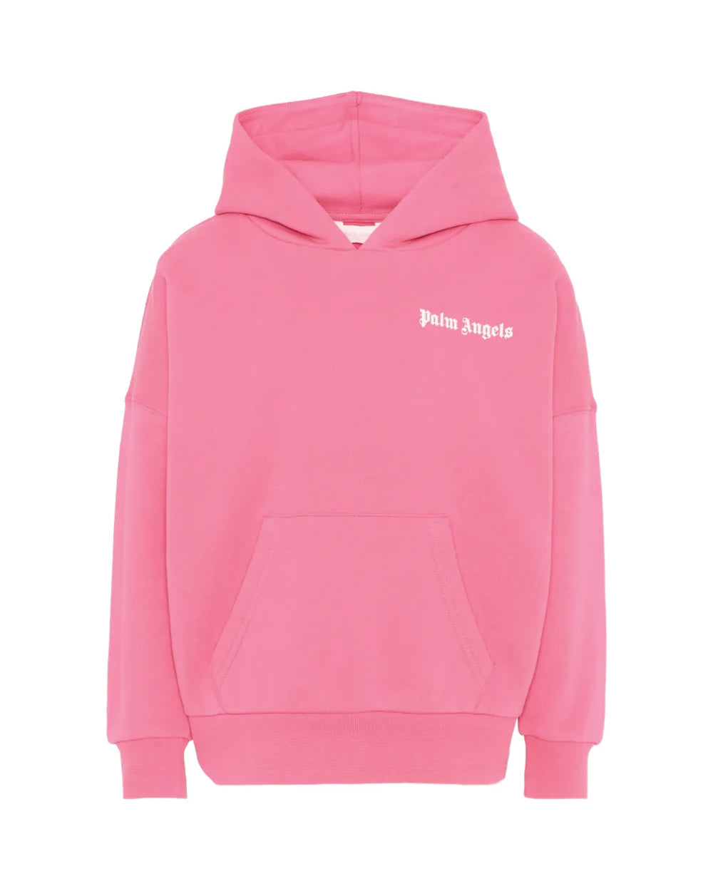Palm Angels Kids Felpa Fucsia con Stampa Logo per Bambine