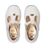 Elisabetta Franchi La Mia Bambina Ballerina Bianco/Oro con Logo per Neonate