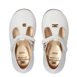 Elisabetta Franchi La Mia Bambina Ballerina Bianco/Oro con Logo per Neonate