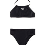 Diesel Kids Costume Bikini a Fascia Nero per Bambine