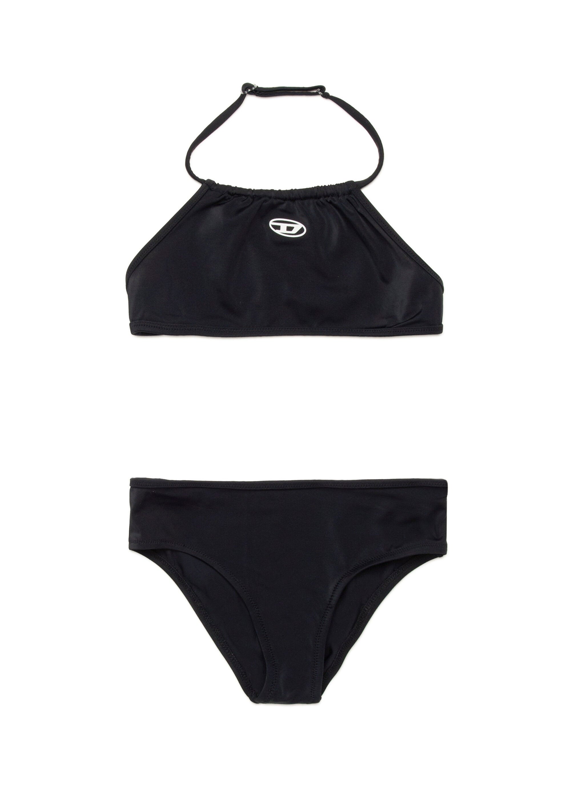 Diesel Kids Costume Bikini a Fascia Nero per Bambine