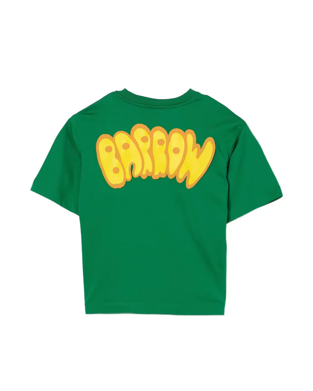 Barrow Kids T-Shirt Verde con Stampa Logo per Bambini