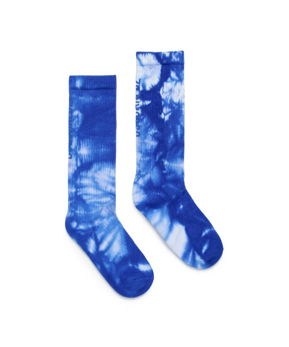 Dsquared2 Kids Calzini Blu con Fantasia Tie Dye