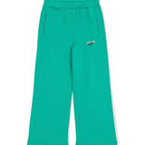 MSGM Kids Pantaloni in Tuta Verdi Wide Leg per Bambine