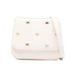 Elisabetta Franchi La Mia Bambina Borsetta a Tracolla Avorio con Applizazioni Mini Loghi per Bambine