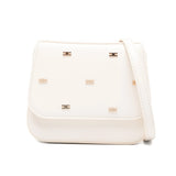 Elisabetta Franchi La Mia Bambina Borsetta a Tracolla Avorio con Applizazioni Mini Loghi per Bambine