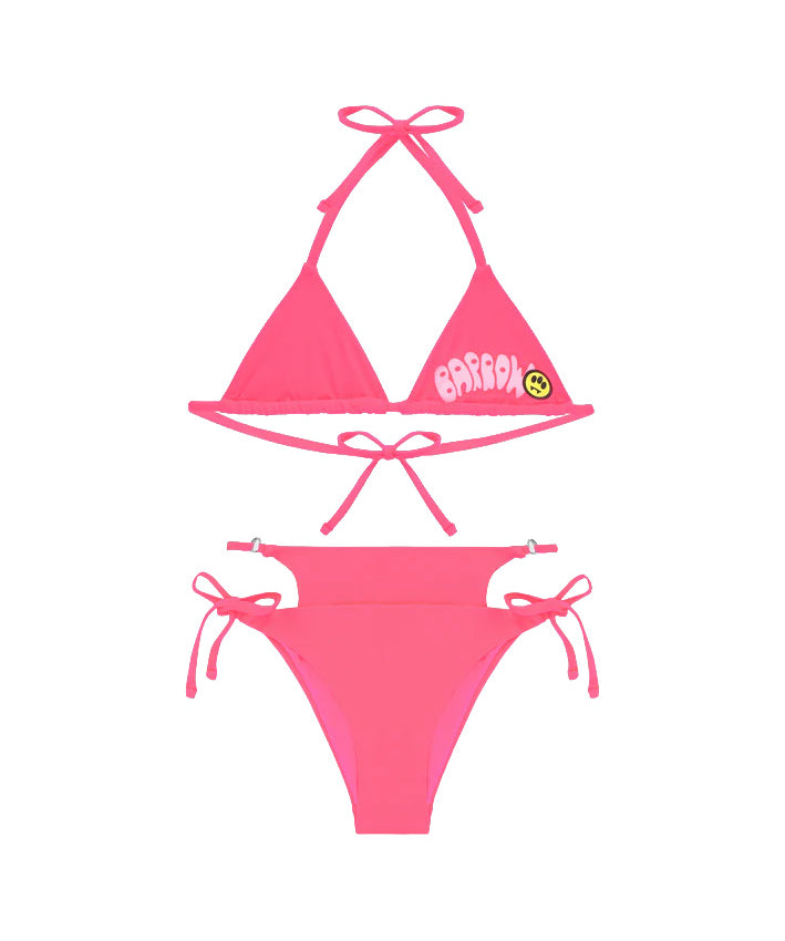 Barrow Kids Costume Bikini Fucsia con Logo per Bambine