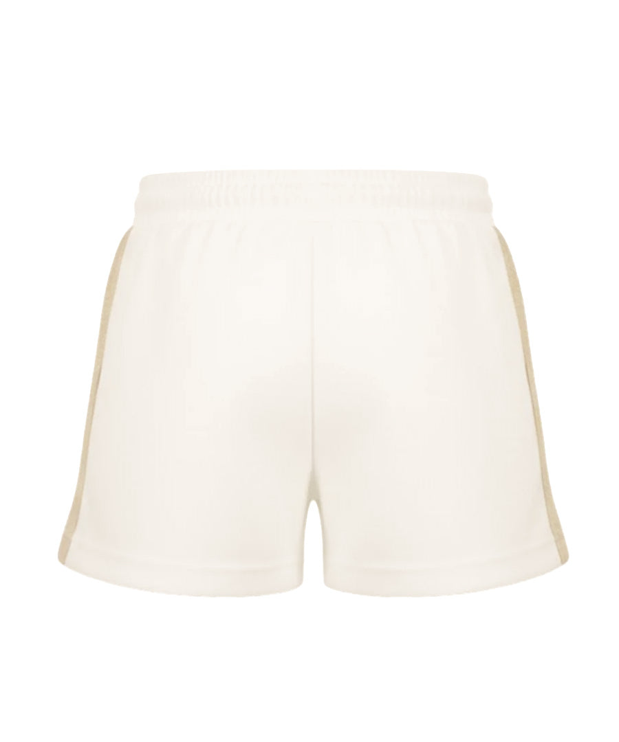 Palm Angels Kids Short Bianco con Logo Fucsia per Bambine