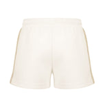 Palm Angels Kids Short Bianco con Logo Fucsia per Bambine