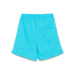 MSGM Kids Bermuda Turchese con Logo per Bambini (retro)