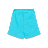 MSGM Kids Bermuda Turchese con Logo per Bambini (retro)