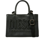 Diesel Kids Borsa Nera con Logo in Rilievo per Bambine