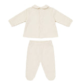 Elisabetta Franchi La Mia Bambina Completo Avorio con Ricamo Logo per Neonate