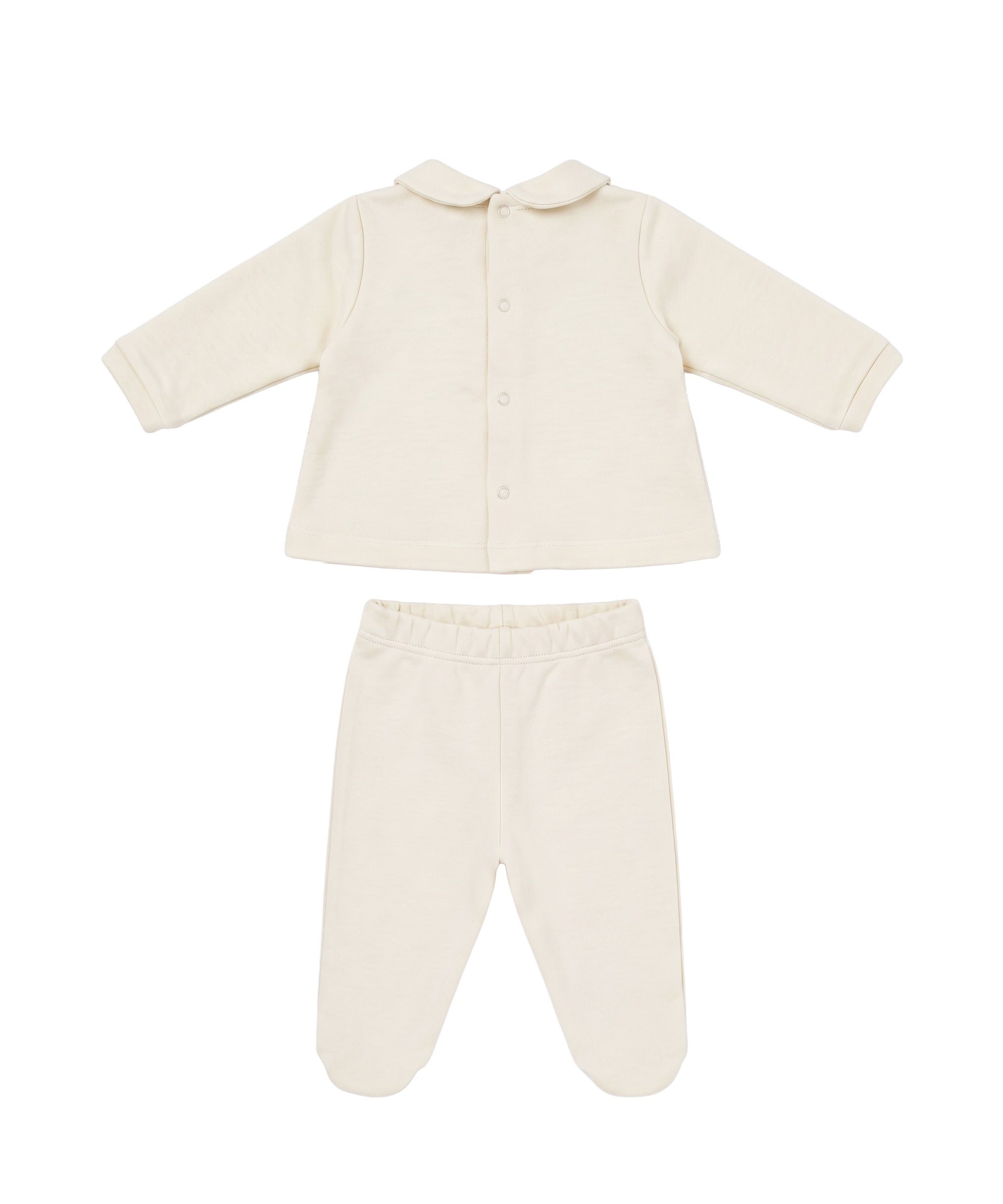 Elisabetta Franchi La Mia Bambina Completo Avorio con Ricamo Logo per Neonate