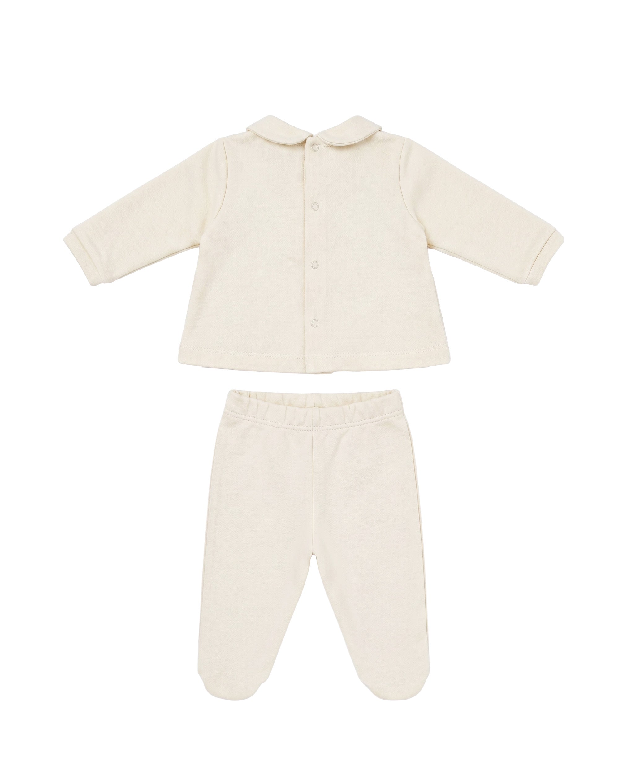 Elisabetta Franchi La Mia Bambina Completo Avorio con Ricamo Logo per Neonate