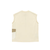 Yes London Kids Canotta Beige con Tascone con Logo per Bambini