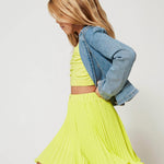 Twinset Kids Gonna Chine de Plisse Gialla per Bambine