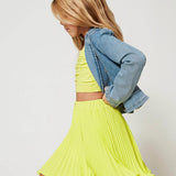 Twinset Kids Gonna Chine de Plisse Gialla per Bambine