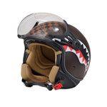 Sprayground Casco Marrone con Motivo Logo Laterale