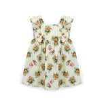 Moschino Kids Abito Ecrù con Fantasia per Neonate