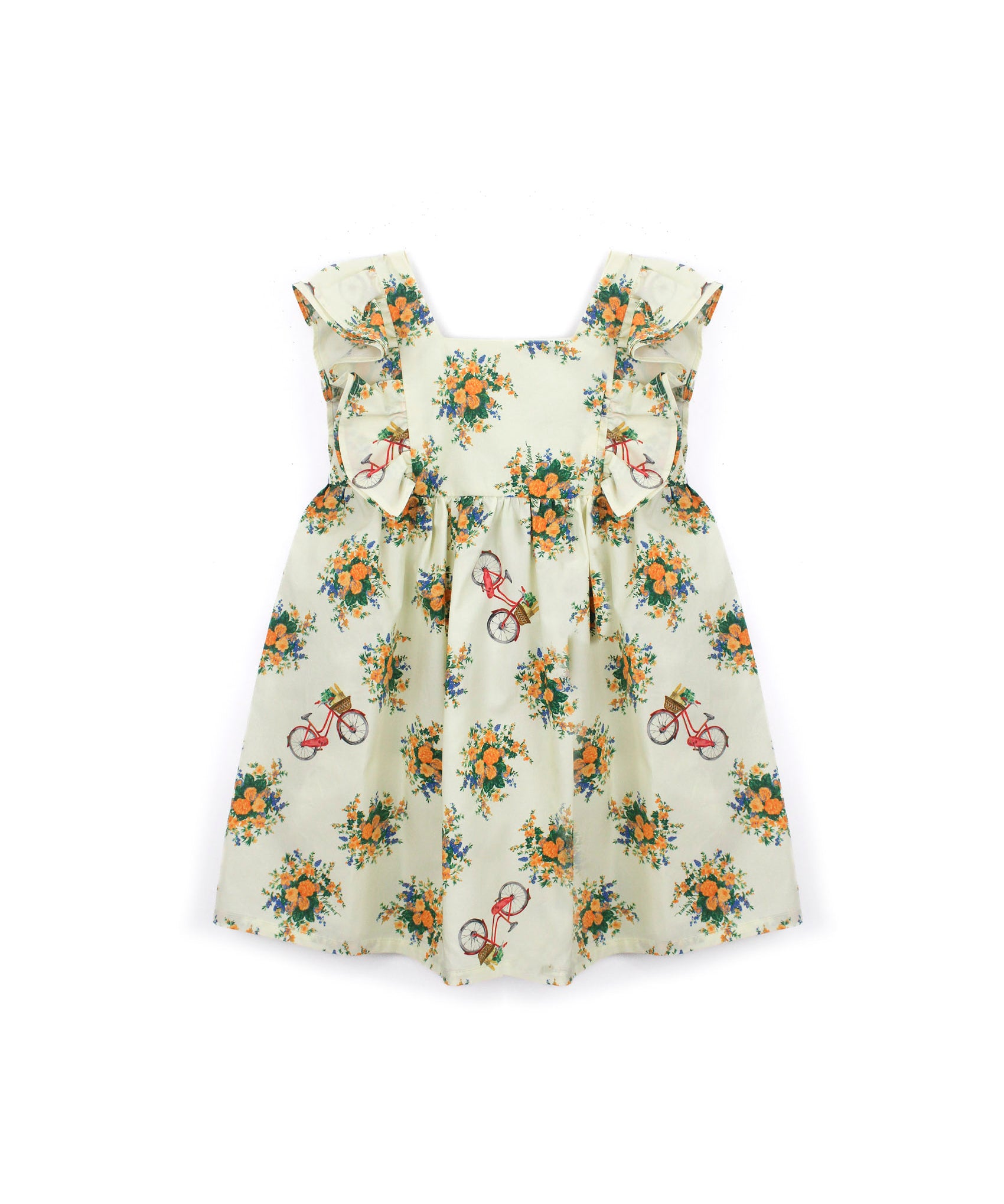 Moschino Kids Abito Ecrù con Fantasia per Neonate