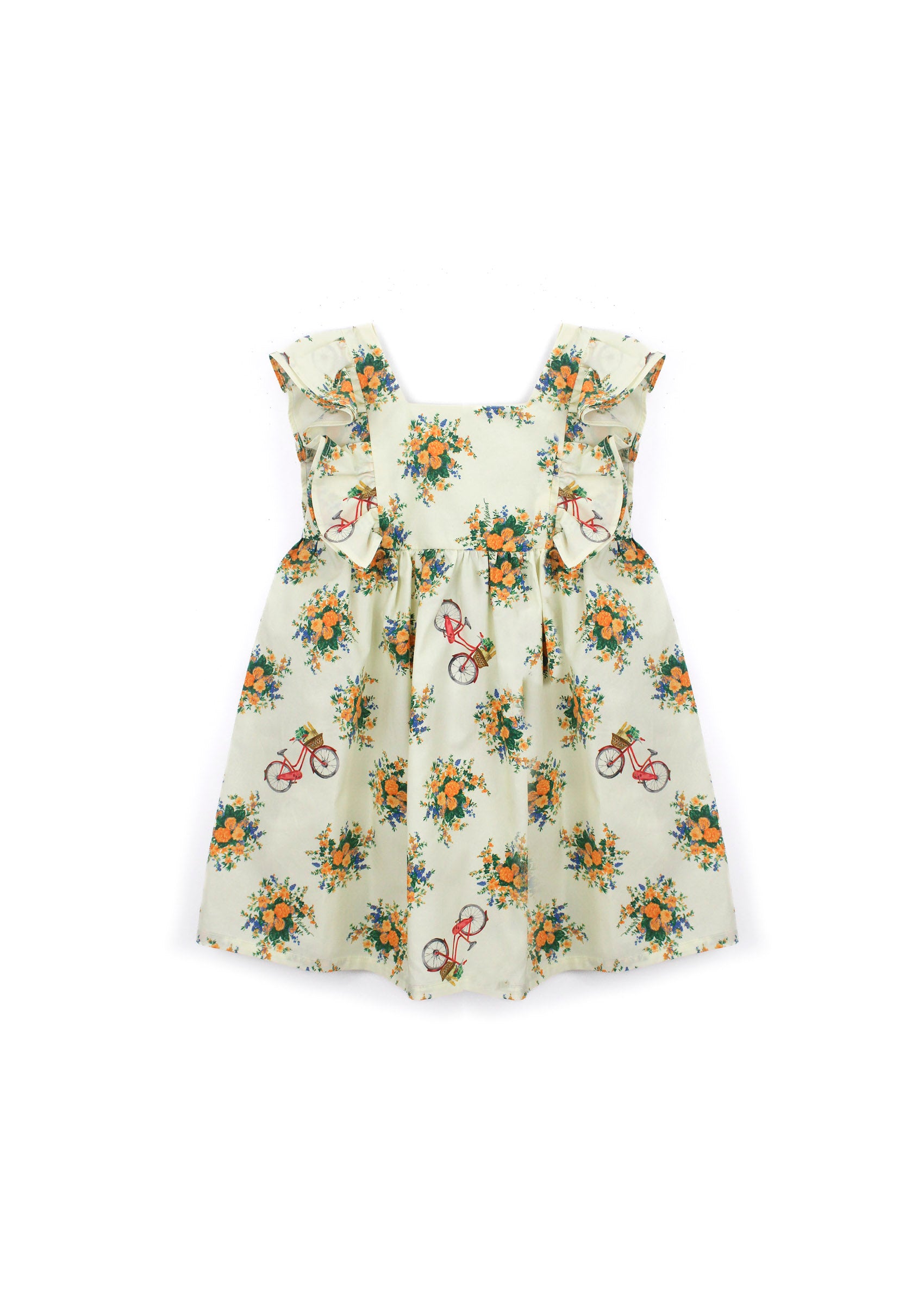Moschino Kids Abito Ecrù con Fantasia per Neonate
