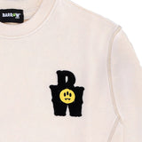 Barrow Kids Felpa Girocollo Crema Stampa Retro per Bambini