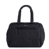 Love Bag Borsa Mamma Ovale Nera Intrecciata