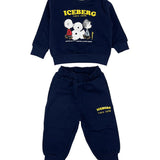 Iceberg Kids Completo Felpa Blu con Stampa per Neonati