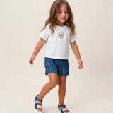 Michael Kors Kids Completo Bianco e Denim per Neonate