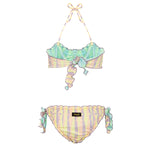Effek Costume Bikini Fascia Multicolor Reversibile per Bambine