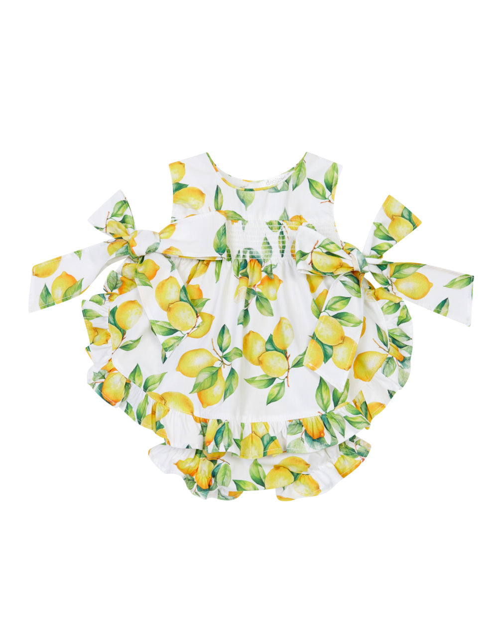 Deolinda Kids Abito + Mutandina Fantasia Limoni per Neonate
